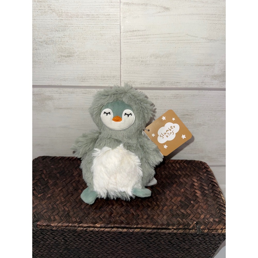 Slumberkins Penguin‎ Snuggler Spruce Green White Plush Stuffed Animal NWT